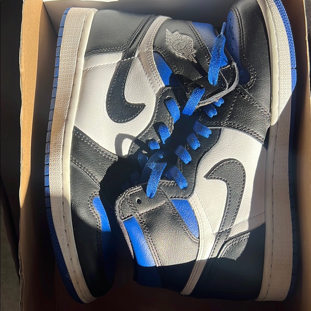 Nike Air Jordan High Tops - Black, White, Blue